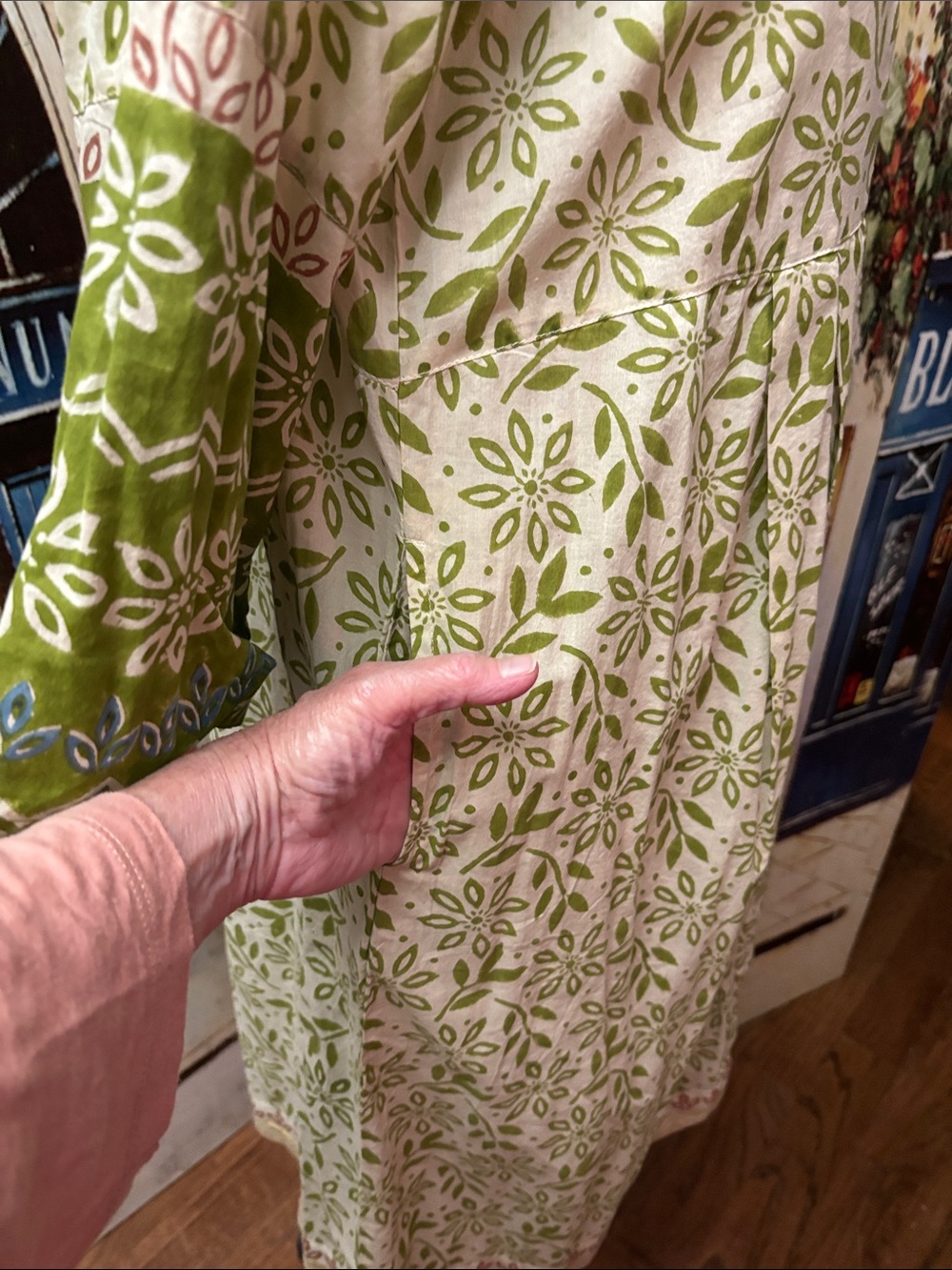 Gudrun Sjoden Woven "Kauri" Dress, Kiwi, Size Medium - Picture 8 of 10